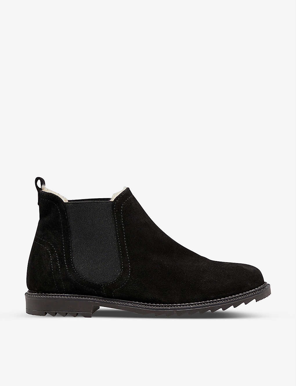 Sell DUNE Pedal faux shearling-lined suede Chelsea boots not expensive ...